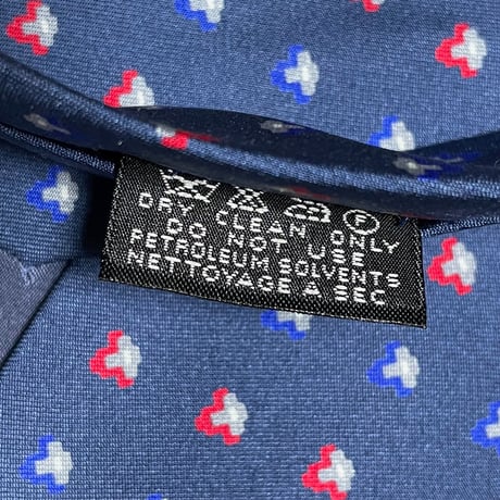▲訳あり商品▲ MADE IN ITALY製 VINTAGE CHANEL シルクネクタイ ネイビー