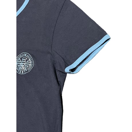 EMPORIO ARMANI 半袖VネックTシャツ ネイビー Mサイズ