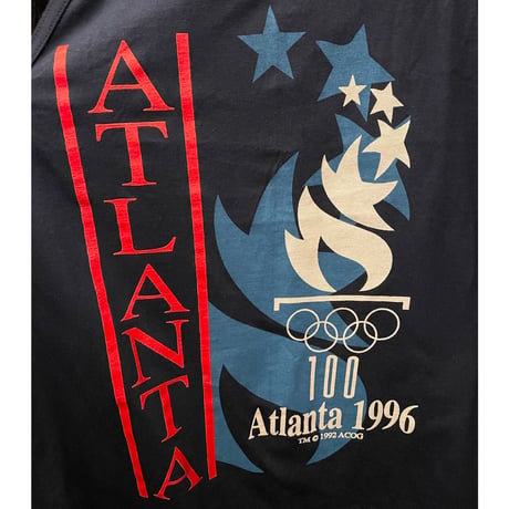 ☆タグ付き新古品☆ レア MADE IN USA製 Hanes 1996 Atlanta OLYMPIC オフィシャルタンクトップ ネイビー Mサイズ