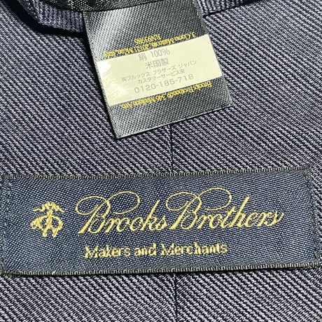 MADE IN USA製 BROOKS BROTHERS ソリッドシルクネクタイ ネイビー