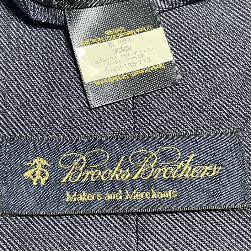 MADE IN USA製 BROOKS BROTHERS ソリッドシルクネクタイ ネイビー |