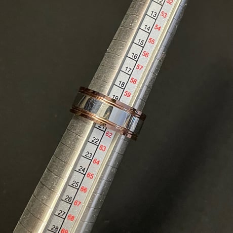 UNKNOWN ツートンカラーリング シルバー×ブロンズ 20号