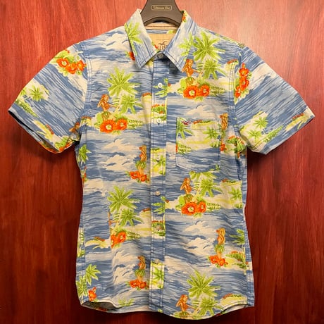 HOLLISTER アロハ柄 半袖コットンシャツ マルチカラー Lサイズ