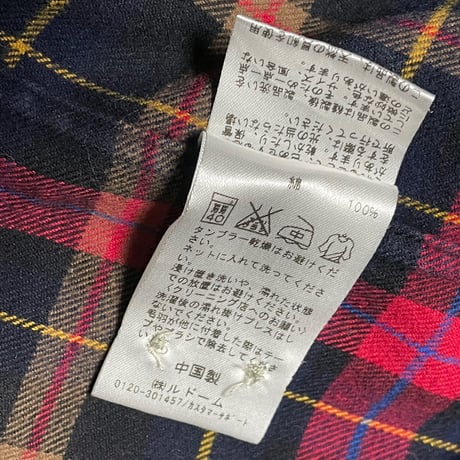 417 by EDIFICE 長袖チェック柄シャツ レッド Sサイズ