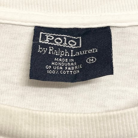 Polo by Ralph Lauren ポロベア テニスデザイン プリントTシャツ ホワイト Mサイズ