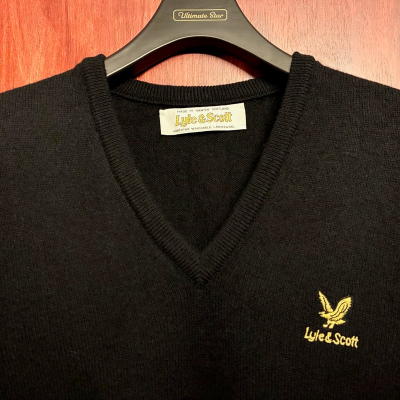 MADE IN SCOTLAND製 80s～90s LYLE & SCOTT Vネック ウール