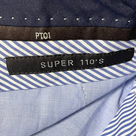 ▲訳あり商品▲ MADE IN ROMANIA製 PT01 SUPER110's EVO FIT チェック柄ウールスラックス ダークグレー 48サイズ
