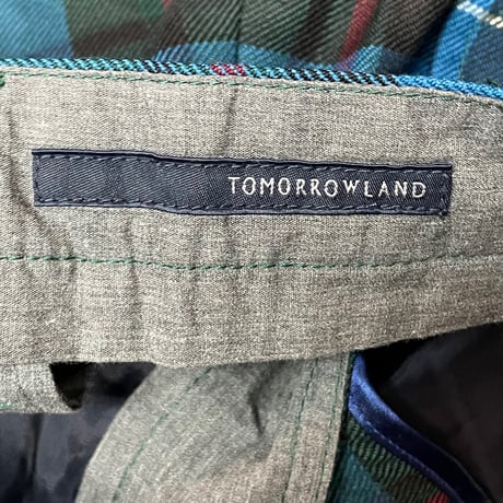 MADE IN JAPAN製 TOMORROWLAND チェック柄ウールパンツ マルチカラー 44サイズ