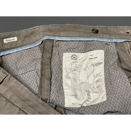 MADE IN ITALY製 C PLUS コットンスラックス ブラウン W31サイズ