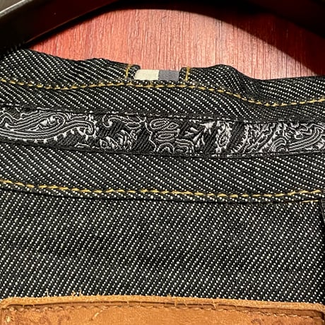 激レア SDC Snoop Dogg jeans バック刺繡入り デニムジャケット ブラック XLサイズ