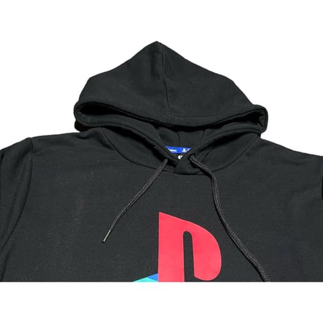 PlayStation ロゴプリントプルオーバーパーカー ブラック Lサイズ