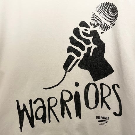 MADE IN JAPAN製 SWAGGER 「WARRIORS」 マイクデザイン プリントTシャツ ホワイト Lサイズ
