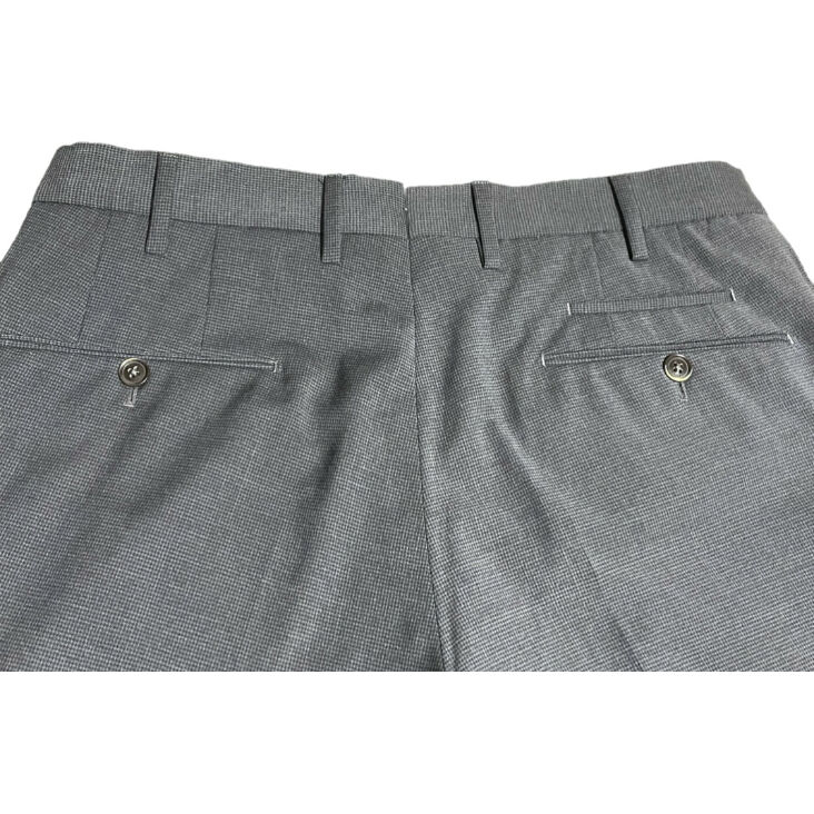 PT01 TRAVELLER Slim Fit 千鳥格子スラックス チャコールグレー