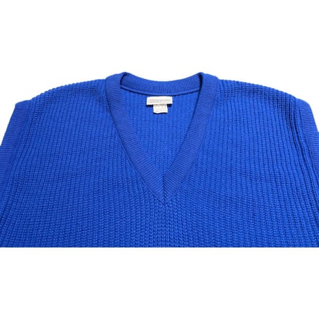 MADE IN USA製 Contemporary Casuals Vネックニットベスト ブルー Mサイズ