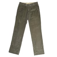 MADE IN ROMANIA製 ARMANI COLLEZIONI ヘリンボーン柄ベロアスラックス ブラウン 48サイズ