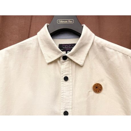 MISHKA 長袖コットンシャツ アイボリー Mサイズ