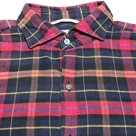417 by EDIFICE 長袖チェック柄シャツ レッド Sサイズ