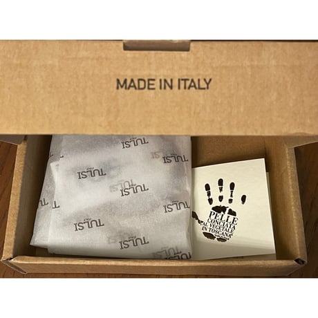 ★新品★ MADE IN ITALY製 TULSI STELLA ハンドメイドレザーブレスレット ナチュラル S/Mサイズ