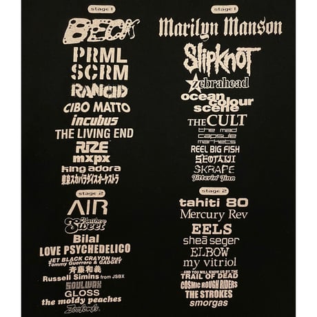 激レア SUMMER SONIC 2001年 ライブプリントTシャツ SHOOTボディ ブラック Sサイズ