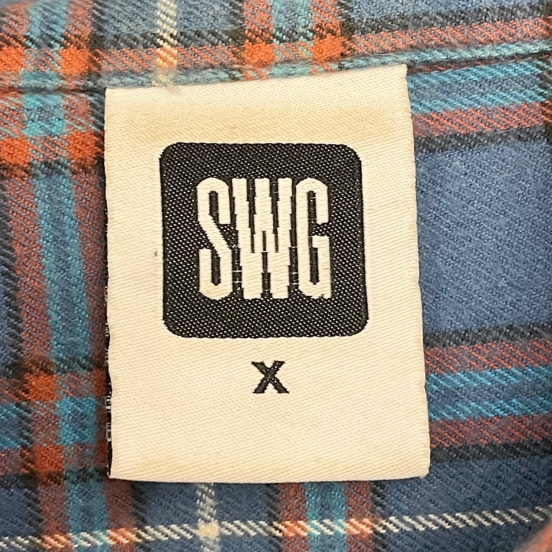 MADE IN JAPAN製 SWAGGER ブリーチ加工長袖チェック柄フランネル MADE IN JAPAN製 SWAGGER ブリーチ加工長袖チェック柄フランネル
