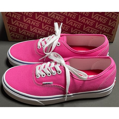 箱付き VANS AUTHENTIC スニーカー ピンク US6.5/24.5cm