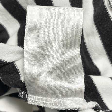 MADE IN JAPAN製 MISTERGENTLEMAN ボーダー柄半袖クルーネックTシャツ ブラック×ホワイト Lサイズ