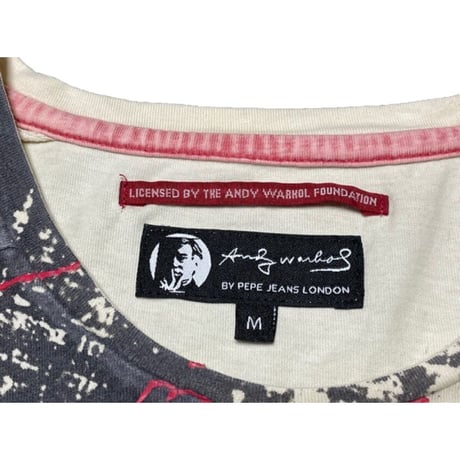 Andy Warhol by PEPE JEANS LONDON 半袖Tシャツ アイボリー Ｍサイズ