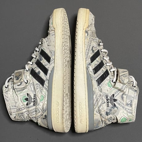 激レア 限定品 MADE IN GERMANY製 JEREMY SCOTT × ADIDAS ORIGINALS FORUM 初期コラボ MONEYモデルスニーカー ベージュ