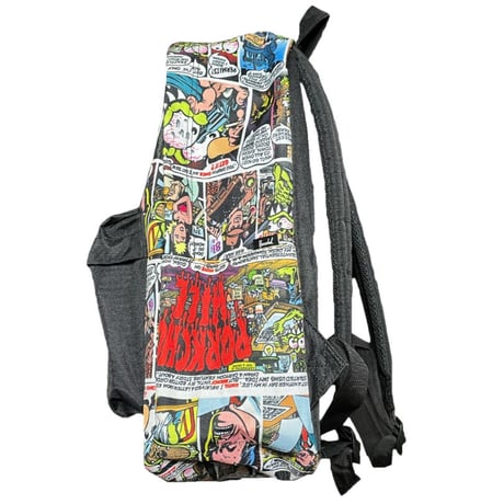 Herschel Supply × SANTA CRUZ Wネームコラボアメコミ柄バックパック ブラック Fサイズ