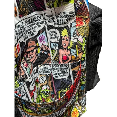Herschel Supply × SANTA CRUZ Wネームコラボアメコミ柄バックパック ブラック Fサイズ
