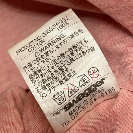 MADE IN JAPAN製 SWAGGER ポケット付きTシャツ ピンク Mサイズ