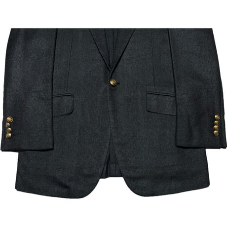 MADE IN JAPAN製 Harrods LONDON シルクテーラードジャケット チャコールグレー 38/3サイズ