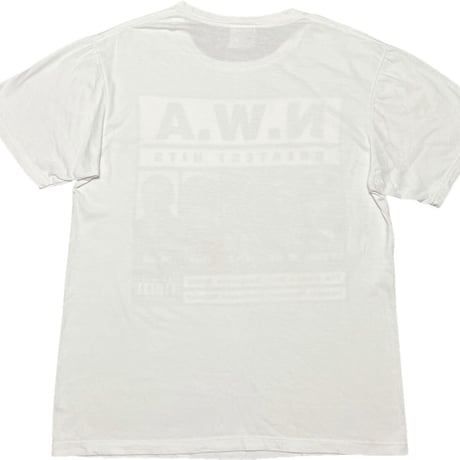 ▲訳あり商品▲ NWA ブートロゴプリントTシャツ ホワイト  Lサイズ