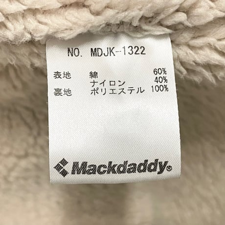 MADE IN JAPAN製 MACKDADDY フード付き裏ボアナイロンジャケット レッド×ブラック Mサイズ
