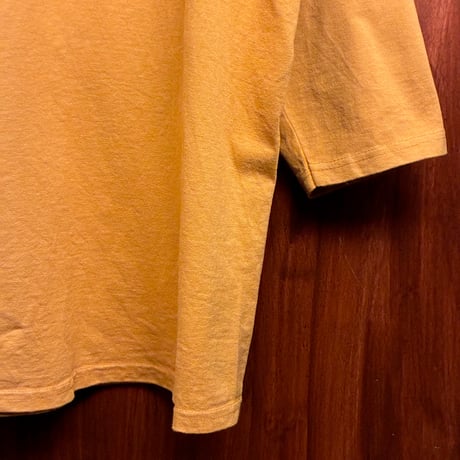MADE IN USA製 Goodwear 七分袖Tシャツ オレンジ Lサイズ