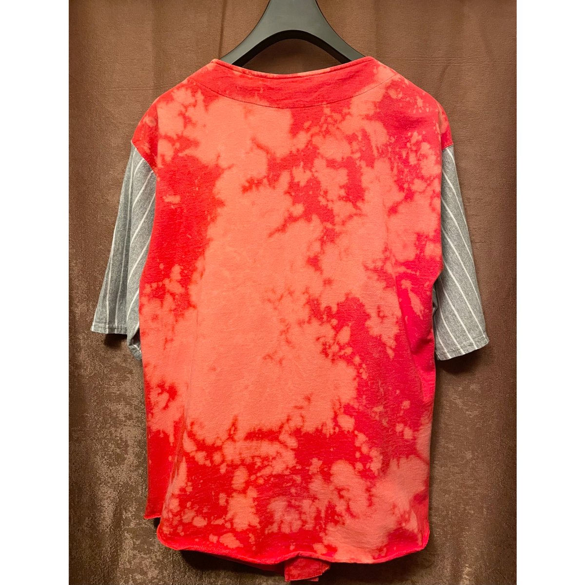 オレンジレインボー タイダイ染めベースボールTシャツ オレンジレインボー タイダイゾメベースボールティーシャツ