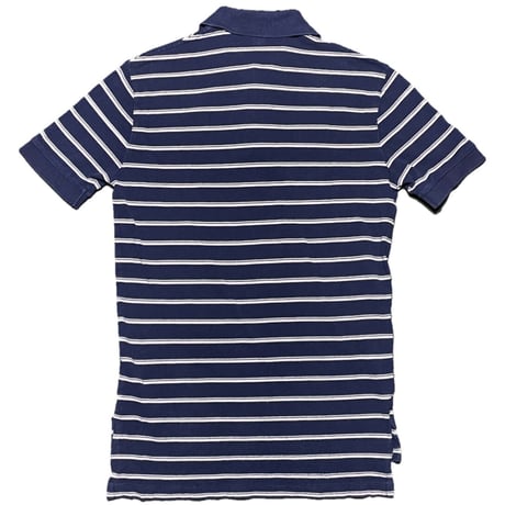 Polo By Ralph Lauren 半袖ボーダーポロシャツ ネイビー×ピンク Mサイズ