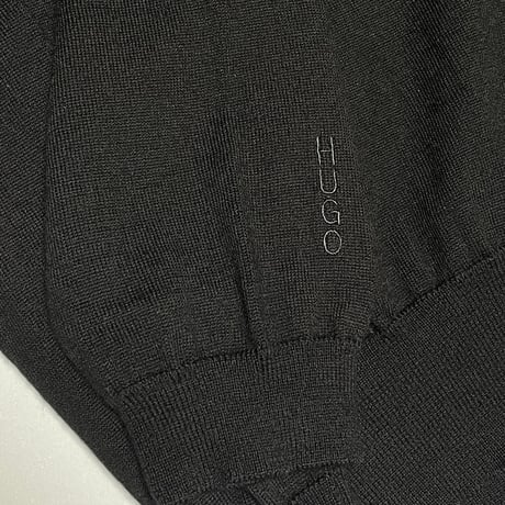 HUGO BOSS バージンウールクルーネックセーター ブラック XLサイズ