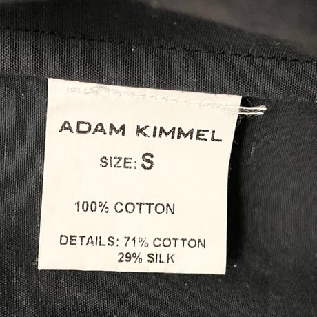 【BARNEYS NEWYORK取り扱い】MADE IN ITALY製 ADAM KIMMEL コットンテーラードジャケット ブラック Sサイズ