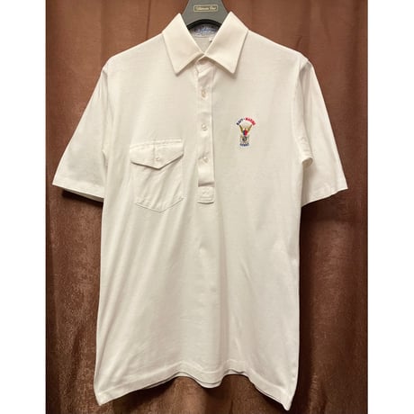 MADE IN USA製 Pickering NAVY MARINE HAWAII ポケット付きニットポロシャツ ホワイト Mサイズ