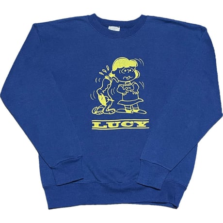 MADE IN USA製 STURDY SWEATS by Leeボディ VINTAGE SNOOPY LUCY スウェットトレーナー ネイビー Lサイズ