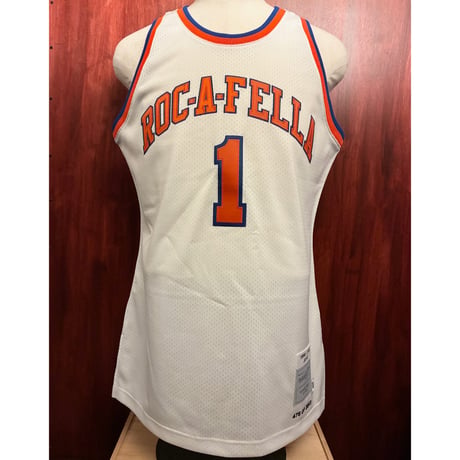 激レア 世界2003着限定 mitchell & ness × Roc-A-Fella Jay-Z 2023年復刻版 バスケットボール オーセンティックジャージ ホワイト M/40サイズ