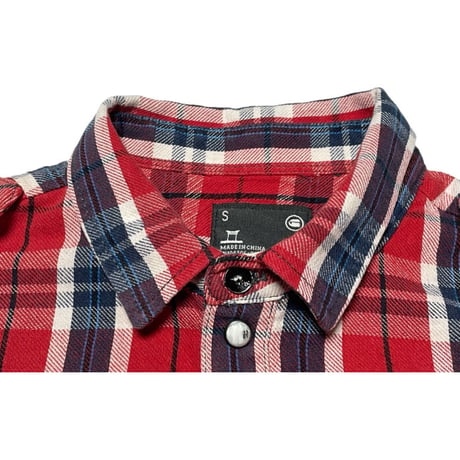 G-STAR RAW 長袖チェックシャツ レッド Sサイズ