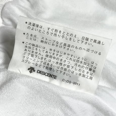 DESCENTE製 80~90s adidas フード付きフルジップナイロンジャケット ホワイト Lサイズ