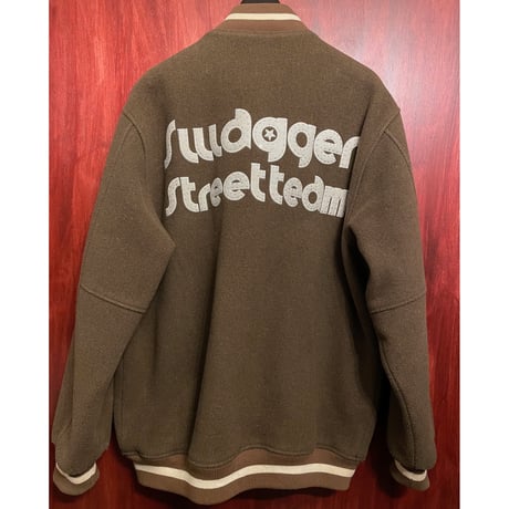 激レア MADE IN JAPAN製 SWAGGER 2003-2004年モデル 「Streetteam」 スタジアムジャケット ブラウン Lサイズ