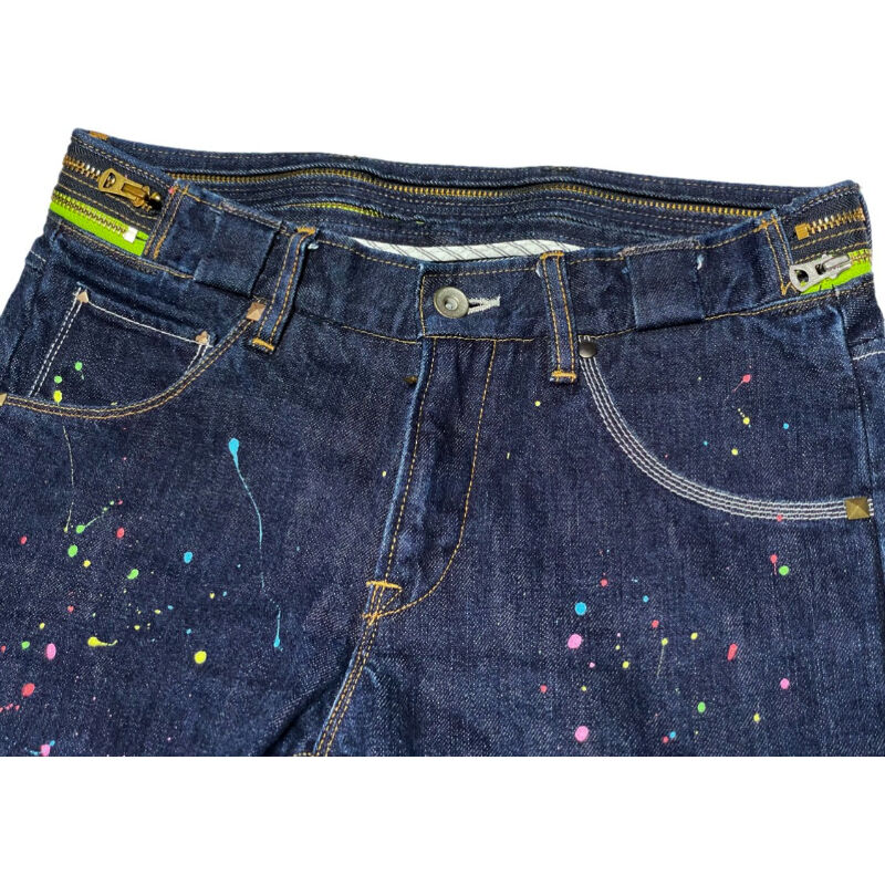 MADE IN JAPAN製 PAUL SMITH ペンキ加工デニムパンツ インディゴ