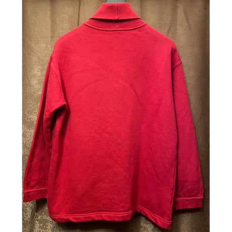 MADE IN ITALY製 UNITED COLORS OF BENETTON タートルネックスウェットトレーナー レッド XSサイズ