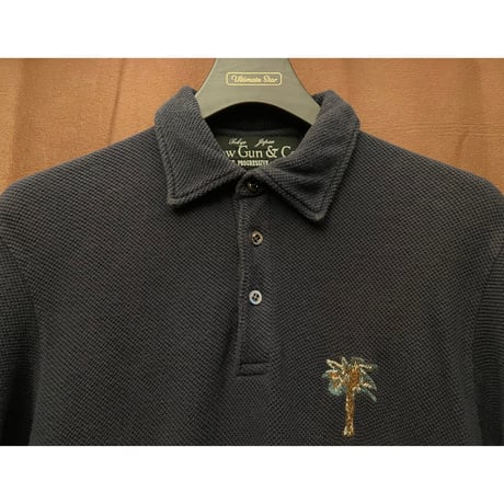SlowGun & Co 半袖ニットポロシャツ ネイビー 1サイズ