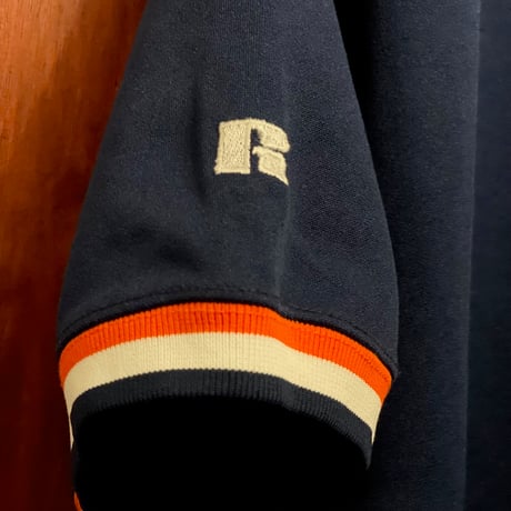 レア MADE IN USA製 90s RUSSELL ATHLETIC × MLB DETROIT TIGERS DIAMOND COLLECTION ベースボールジャージ ネイビー 48サイズ