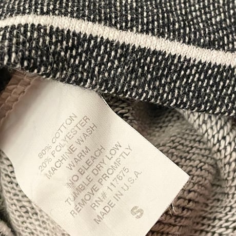 MADE IN USA製 US RAGS ボーダー柄フルジップパーカー ブラック Sサイズ